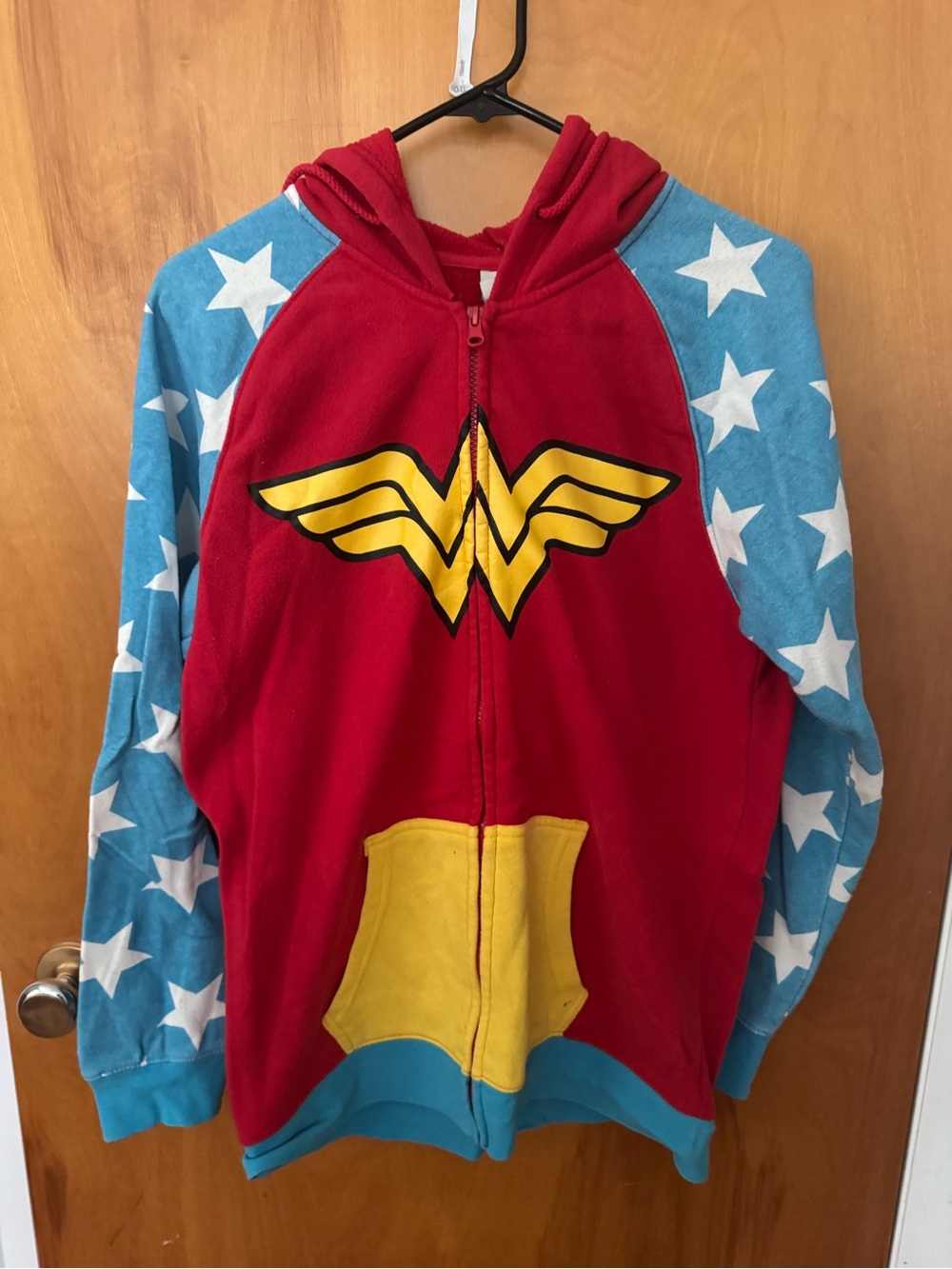 Retro Wonder Woman Red & Blue Hoodie